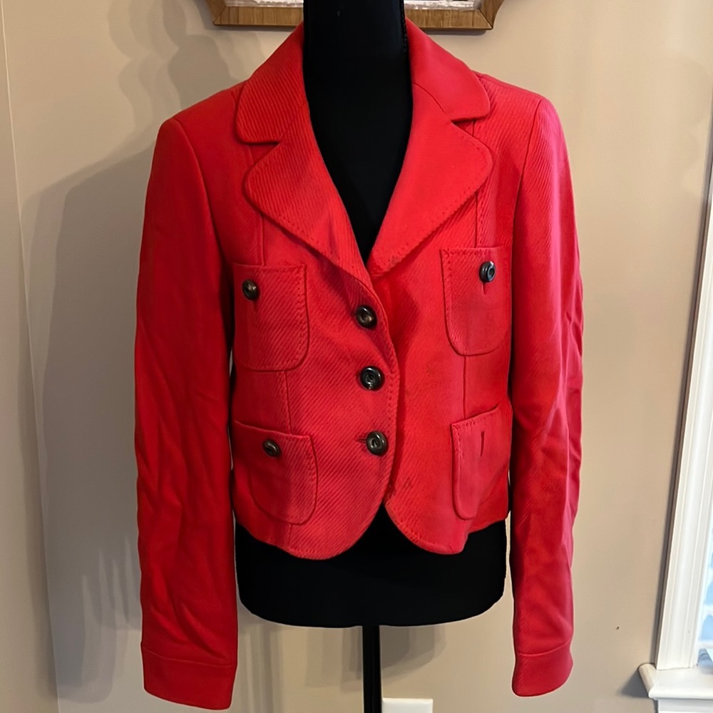 Hugo boss red women's blazer size 10